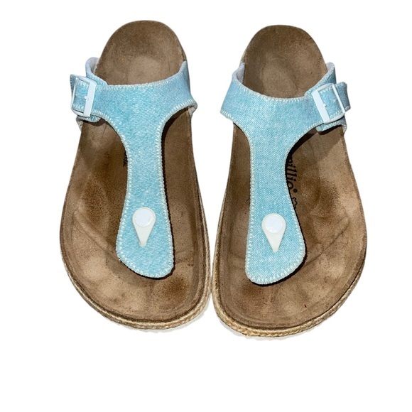 Birkenstock Light Blue Sandals - Picture 1 of 9